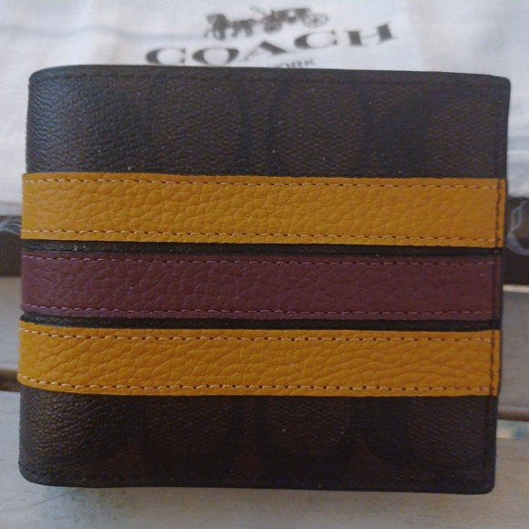 COACH MENS NWT 3 IN 1 Pebbled leather WALLET WITH DUST BAG - Picture 4 of 11